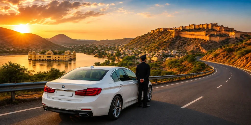 Luxury chauffeur car travelling from Agra to Jaipur