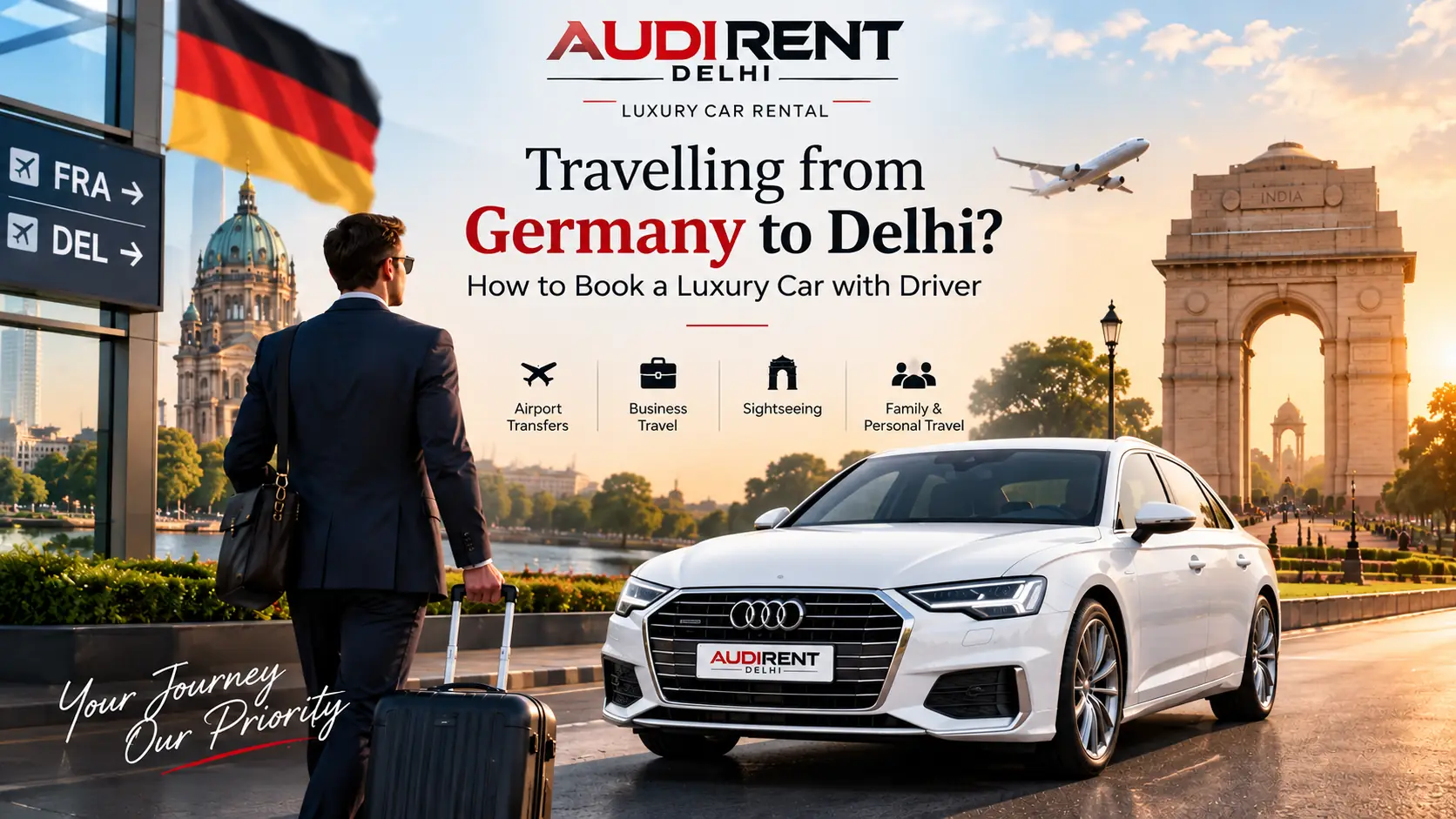 Luxury car rental in Delhi for travellers from Germany