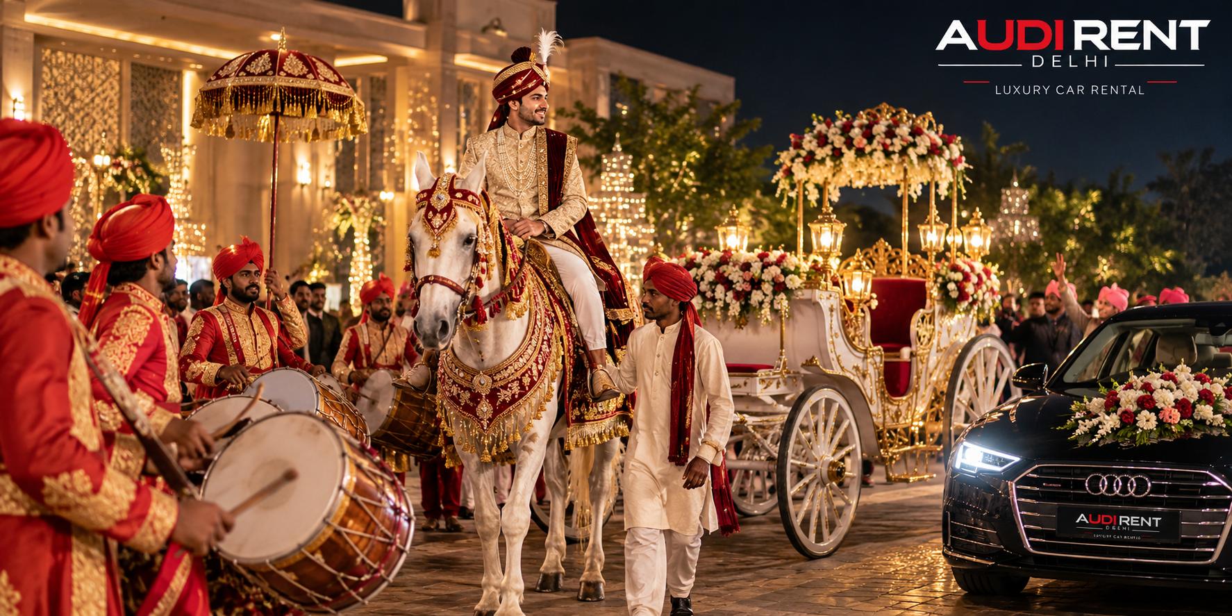 Ghodi, baggi and luxury car groom entry services for baraat