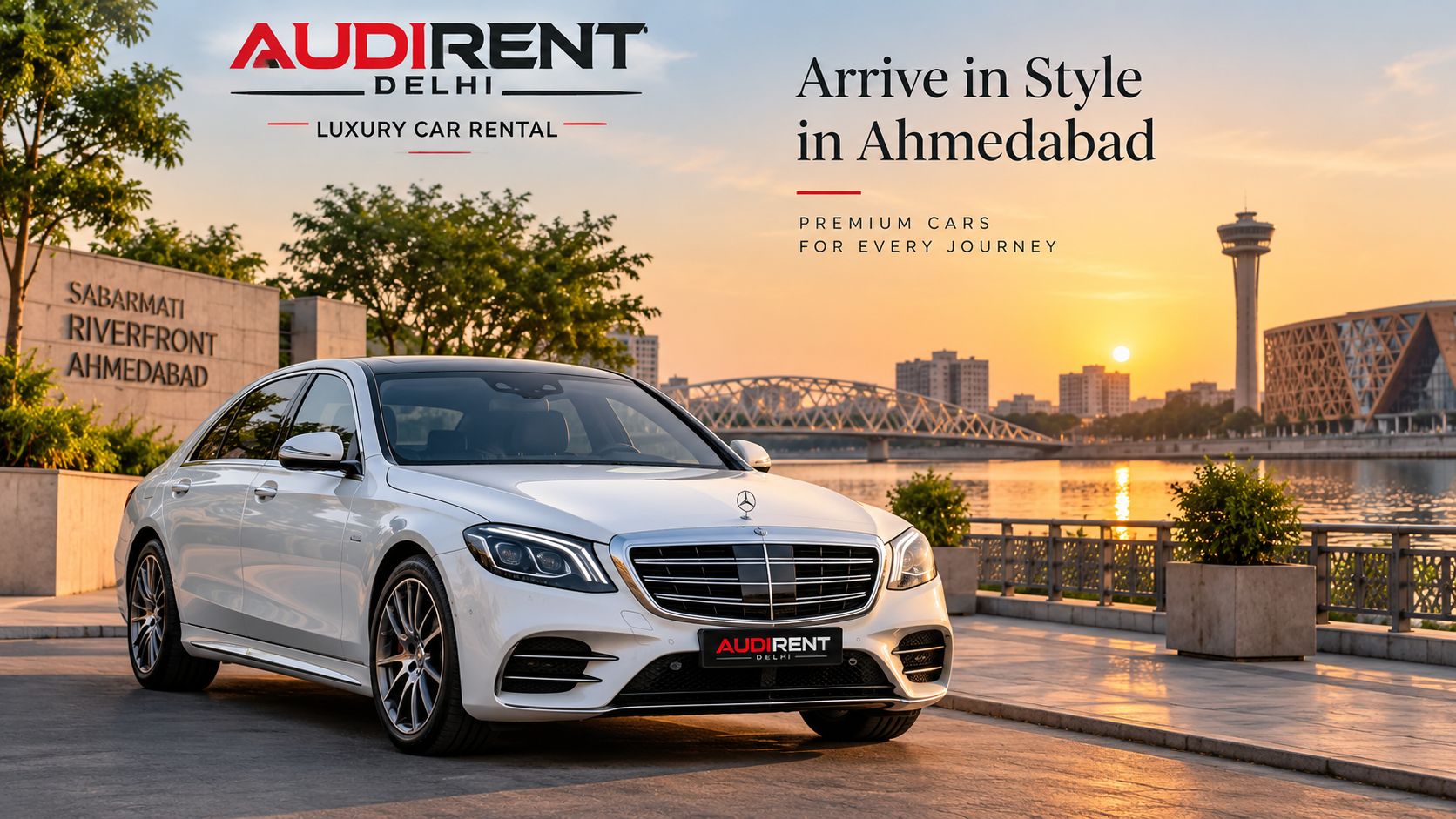 Luxury car rental in Ahmedabad with chauffeur