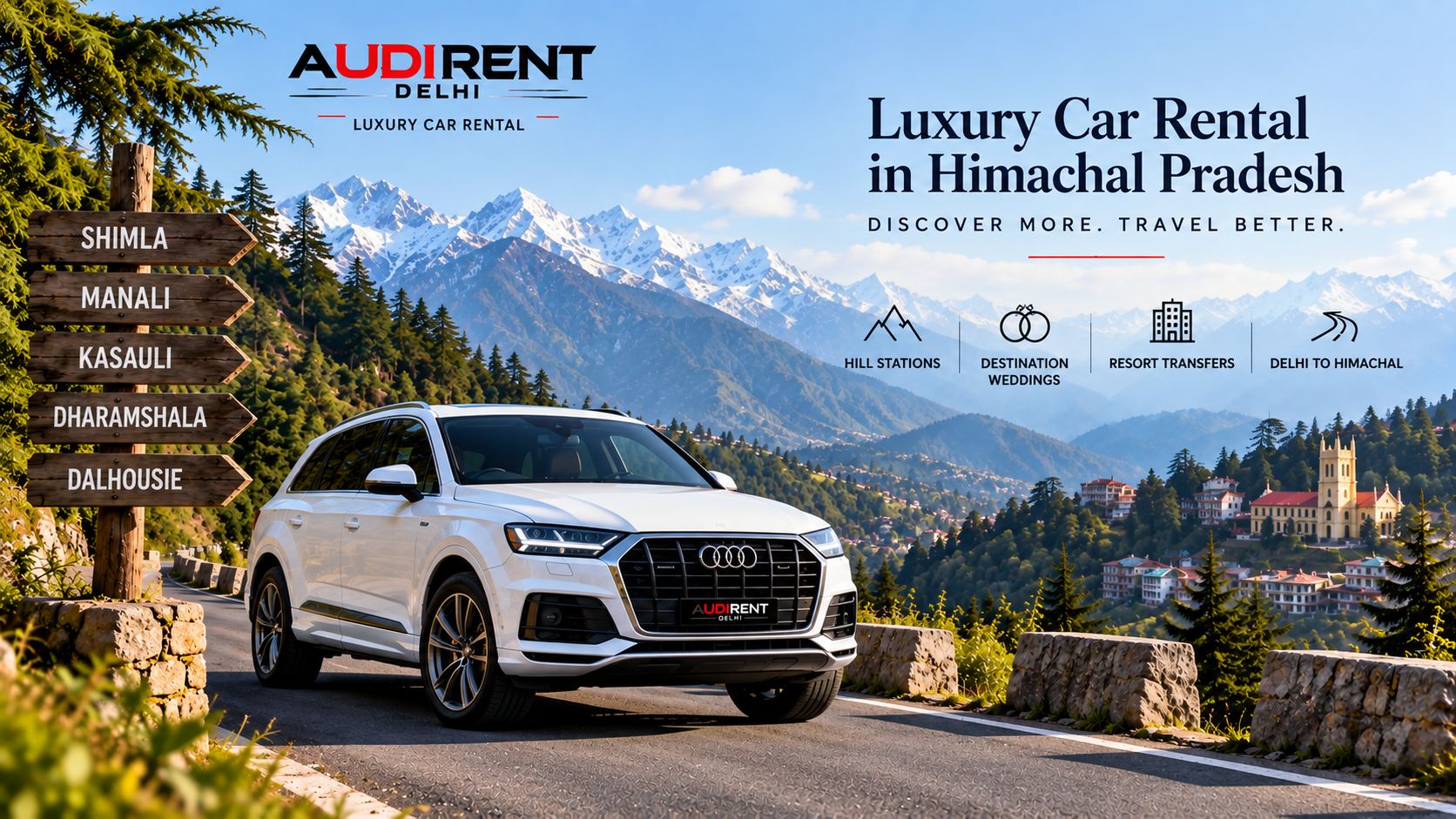 Luxury car rental in Himachal Pradesh with chauffeur