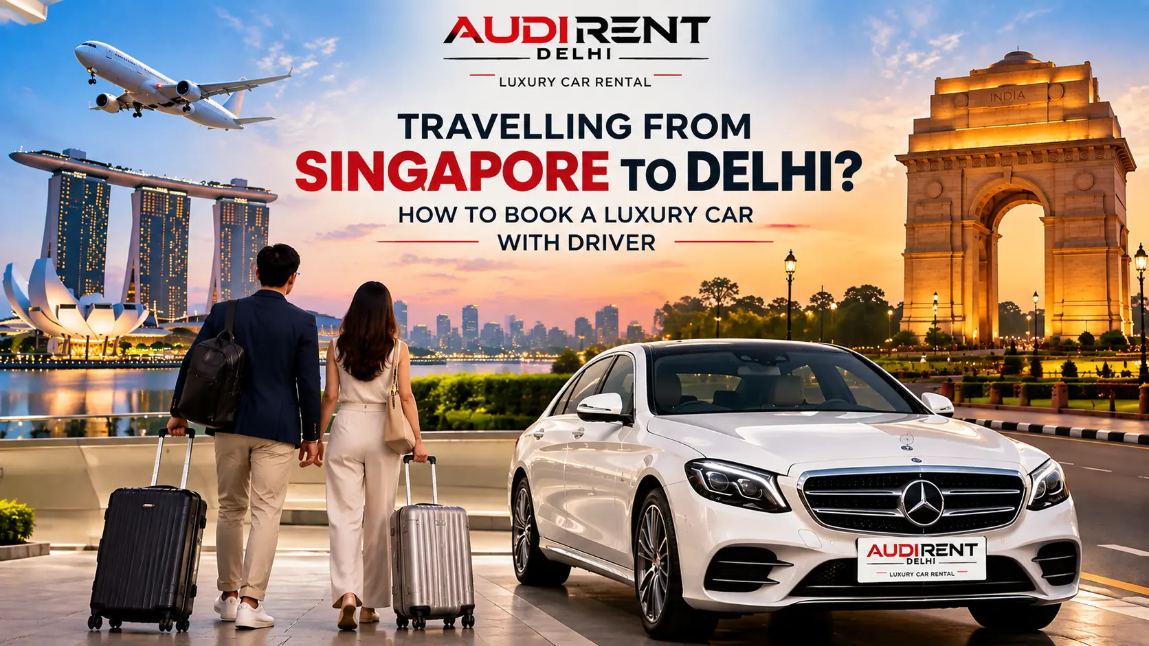 Travelling from Singapore to Delhi with chauffeur-driven luxury car