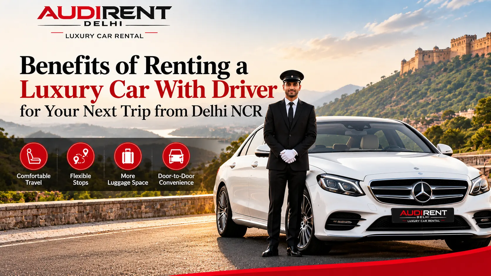 Luxury car with driver from Delhi NCR for comfortable outstation travel