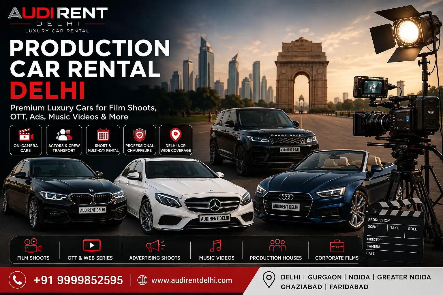Production Car Rental Delhi for Film & OTT Shoots