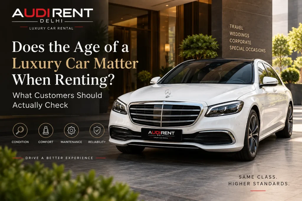 Does the age of a luxury rental car matter – Mercedes luxury car in Delhi NCR