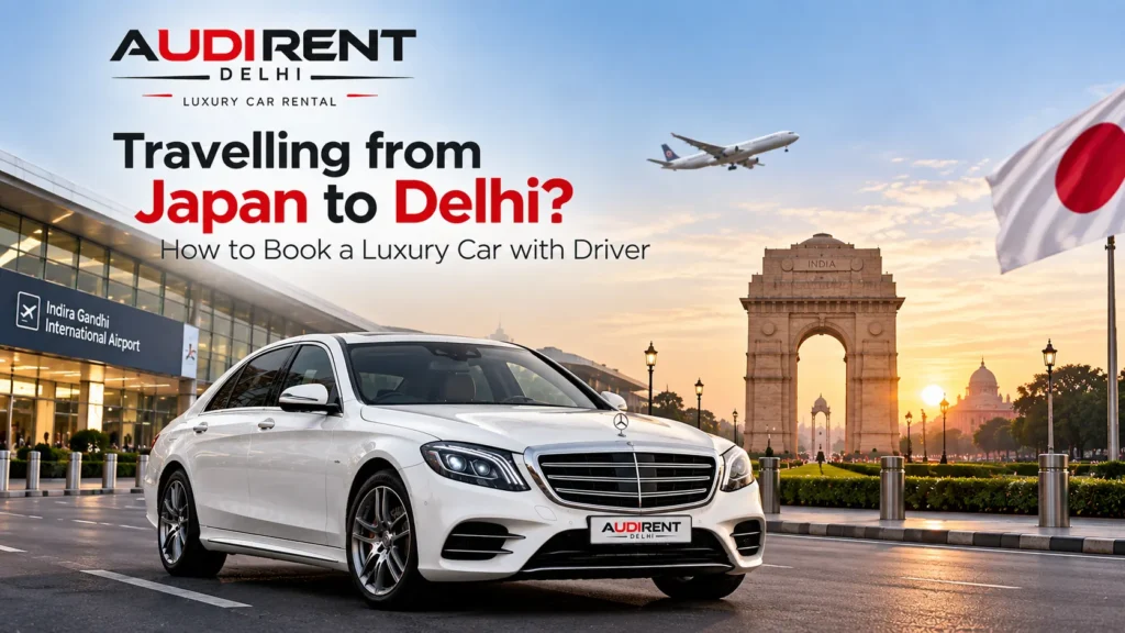 Luxury car rental in Delhi for travellers from Japan