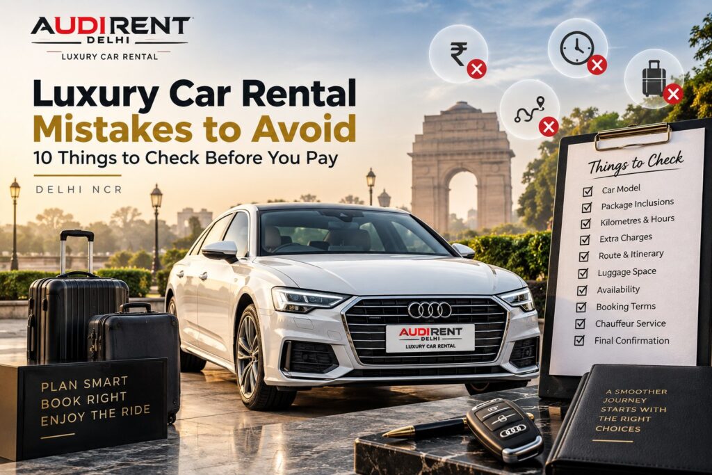Luxury car rental mistakes to avoid in Delhi NCR – Audi Rent Delhi