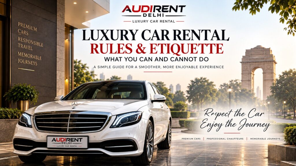Luxury car rental rules and etiquette guide by Audi Rent Delhi