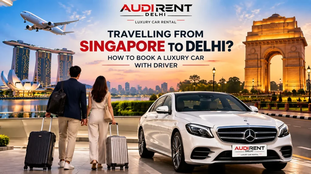 Travelling from Singapore to Delhi with chauffeur-driven luxury car