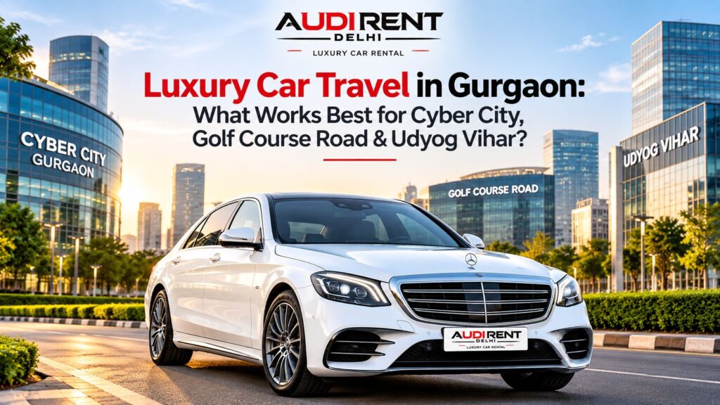 Luxury car travel in Gurgaon for Cyber City, Golf Course Road and Udyog Vihar