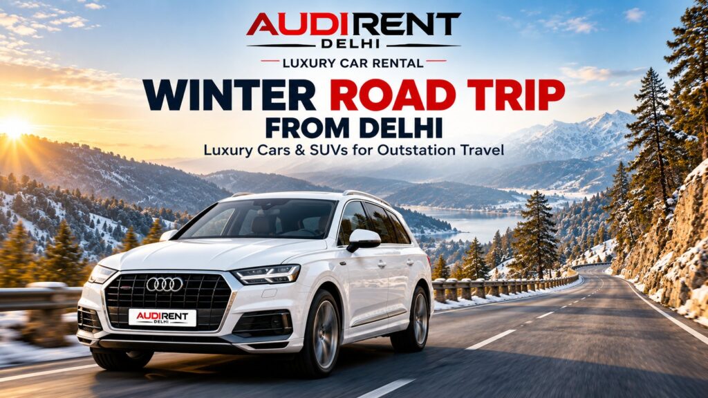 Winter road trip from Delhi with luxury Audi SUV for outstation travel